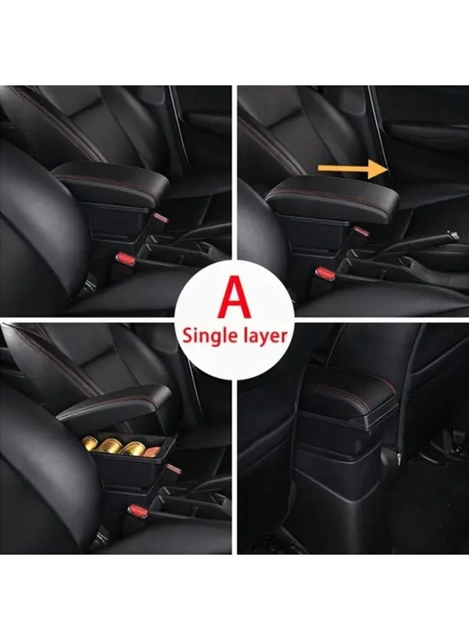 وحدة تخزين مسند الذراع في الكونسول الوسطي باللون الأسود لسيارات SEAT IBIZA و ARONA 2017-2024، إكسسوارات داخلية للسيارة - Image 5